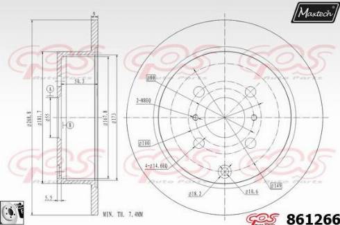 Maxtech 861266.0080 - Disque de frein cwaw.fr