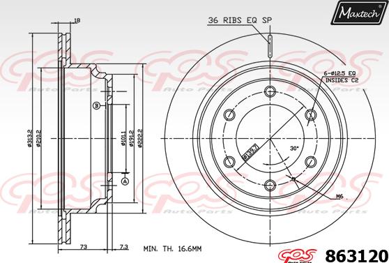 Maxtech 861266 - Disque de frein cwaw.fr