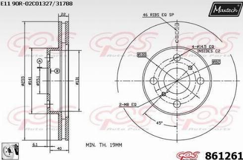 Maxtech 861261.0080 - Disque de frein cwaw.fr