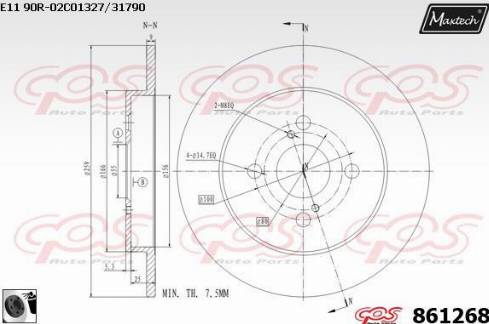 Maxtech 861268.0060 - Disque de frein cwaw.fr