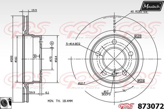 Maxtech 861268 - Disque de frein cwaw.fr