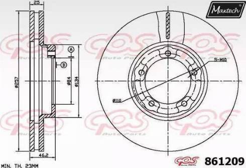 Maxtech 861209.0000 - Disque de frein cwaw.fr