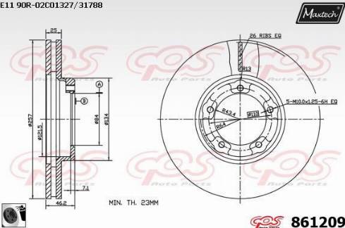 Maxtech 861209.0060 - Disque de frein cwaw.fr