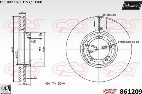 Maxtech 861209.0080 - Disque de frein cwaw.fr