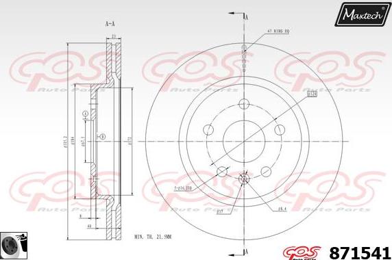 Maxtech 861204 - Disque de frein cwaw.fr