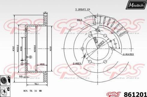 Maxtech 861201.6060 - Disque de frein cwaw.fr