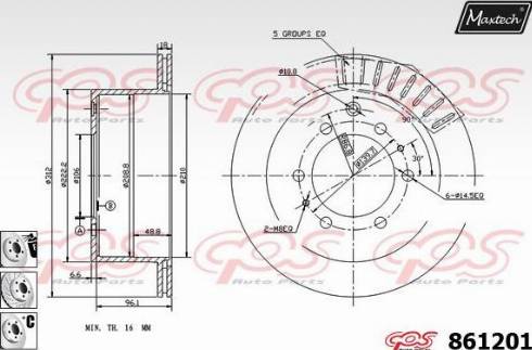 Maxtech 861201.6880 - Disque de frein cwaw.fr