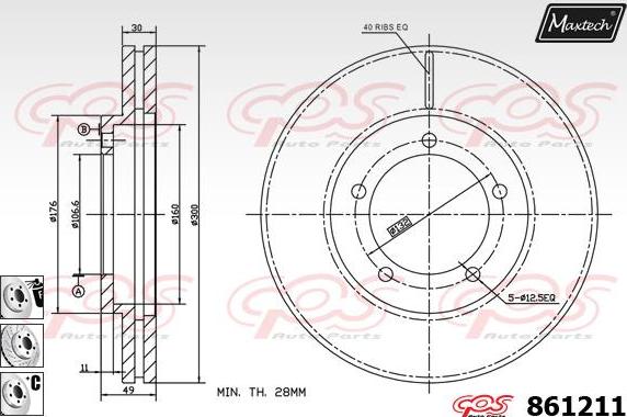 Maxtech 873052 - Disque de frein cwaw.fr