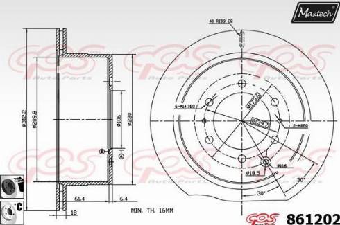 Maxtech 861202.6060 - Disque de frein cwaw.fr