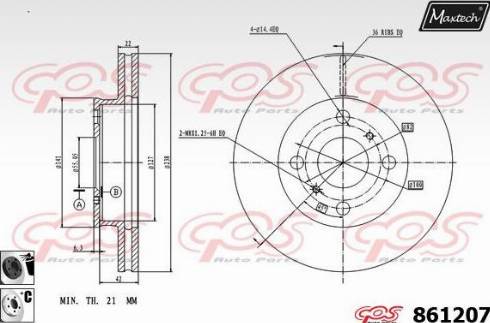 Maxtech 861207.6060 - Disque de frein cwaw.fr