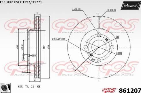 Maxtech 861207.0060 - Disque de frein cwaw.fr