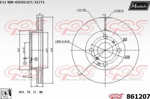 Maxtech 861207.0080 - Disque de frein cwaw.fr