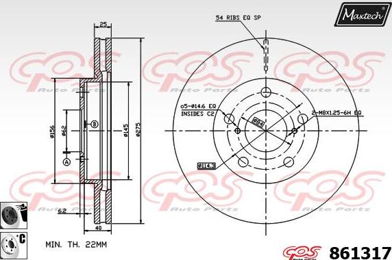 Maxtech 861207 - Disque de frein cwaw.fr