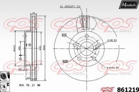 Maxtech 861219.6060 - Disque de frein cwaw.fr