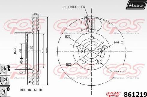 Maxtech 861219.6880 - Disque de frein cwaw.fr