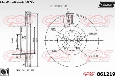 Maxtech 861219.0060 - Disque de frein cwaw.fr