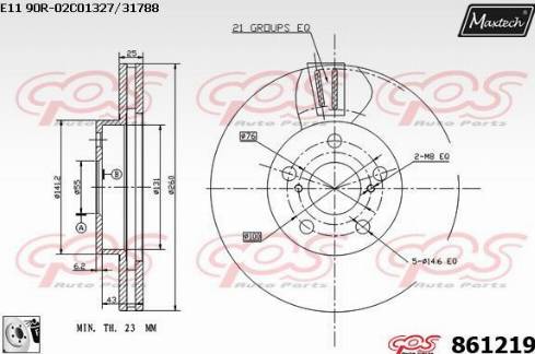 Maxtech 861219.0080 - Disque de frein cwaw.fr