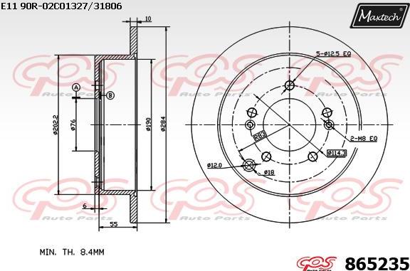 Maxtech 861219 - Disque de frein cwaw.fr