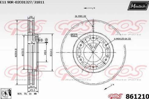 Maxtech 861210.0080 - Disque de frein cwaw.fr