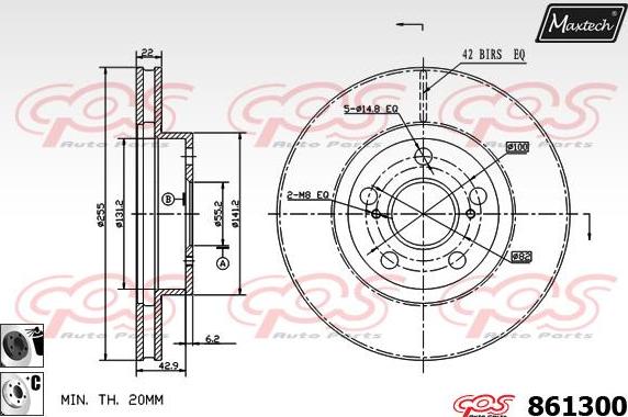 Maxtech 861210 - Disque de frein cwaw.fr