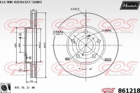 Maxtech 861218.0060 - Disque de frein cwaw.fr