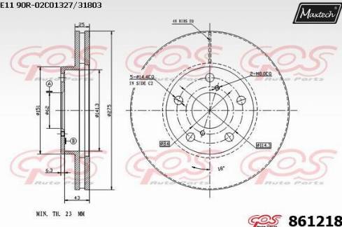 Maxtech 861218.0000 - Disque de frein cwaw.fr