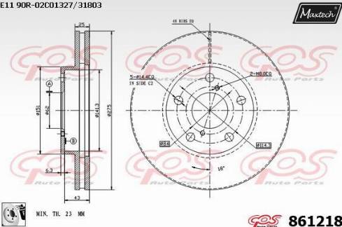 Maxtech 861218.0080 - Disque de frein cwaw.fr