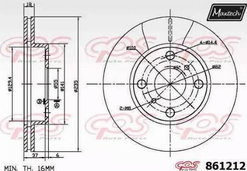 Maxtech 861212.0000 - Disque de frein cwaw.fr