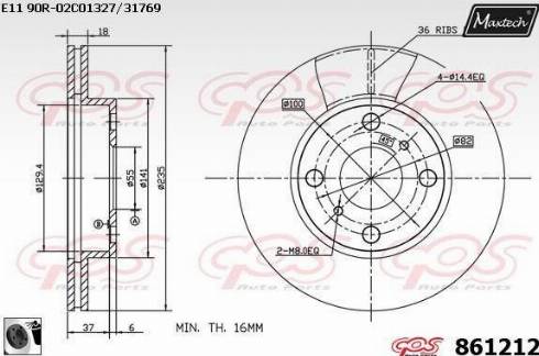 Maxtech 861212.0060 - Disque de frein cwaw.fr