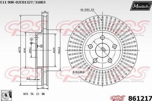 Maxtech 861217.0080 - Disque de frein cwaw.fr