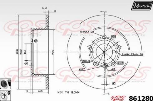 Maxtech 861280.6060 - Disque de frein cwaw.fr