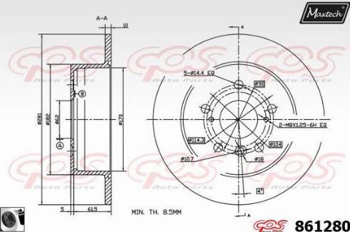 Maxtech 861280.0060 - Disque de frein cwaw.fr