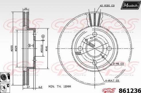 Maxtech 861236.6060 - Disque de frein cwaw.fr