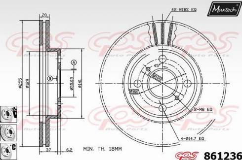 Maxtech 861236.6880 - Disque de frein cwaw.fr