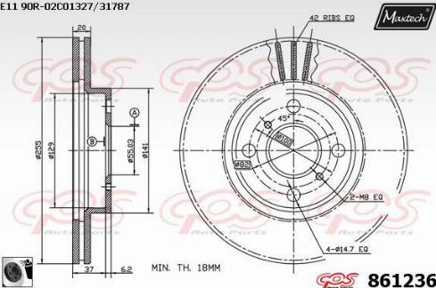 Maxtech 861236.0060 - Disque de frein cwaw.fr