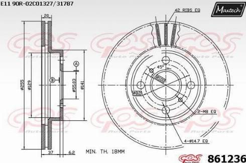 Maxtech 861236.0000 - Disque de frein cwaw.fr