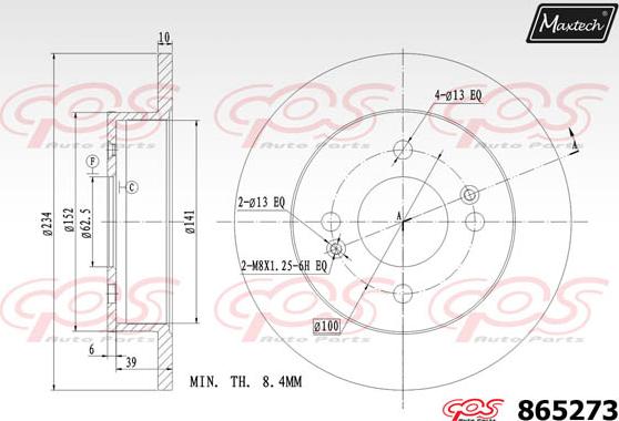 Maxtech 861236 - Disque de frein cwaw.fr