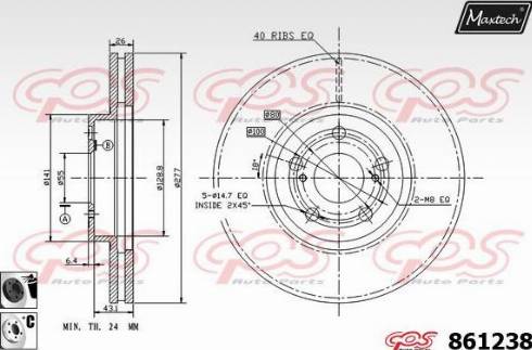 Maxtech 861238.6060 - Disque de frein cwaw.fr