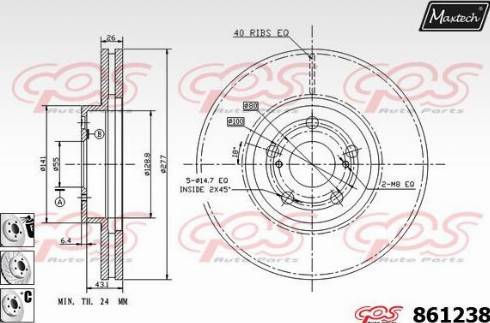 Maxtech 861238.6880 - Disque de frein cwaw.fr