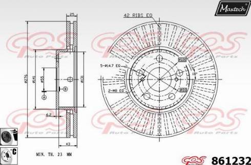 Maxtech 861232.6060 - Disque de frein cwaw.fr