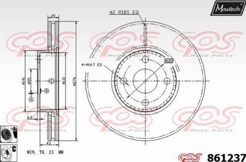 Maxtech 861237.6060 - Disque de frein cwaw.fr