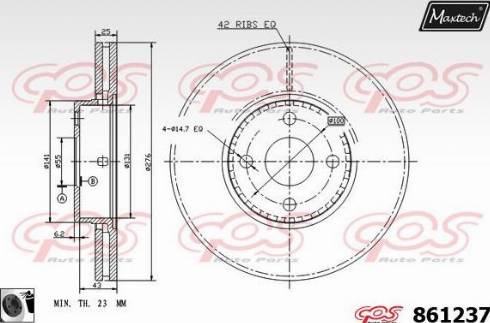 Maxtech 861237.0060 - Disque de frein cwaw.fr