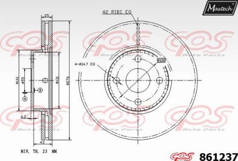 Maxtech 861237.0000 - Disque de frein cwaw.fr