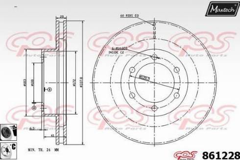 Maxtech 861228.6060 - Disque de frein cwaw.fr