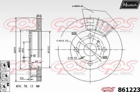 Maxtech 861223.6980 - Disque de frein cwaw.fr