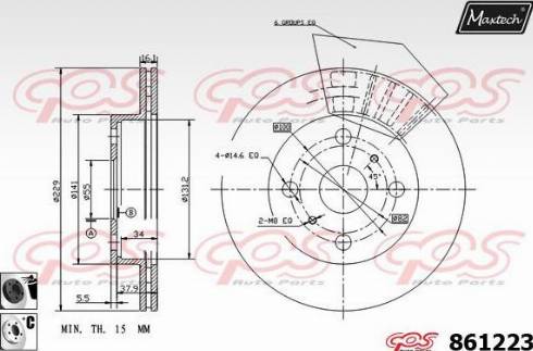 Maxtech 861223.6060 - Disque de frein cwaw.fr