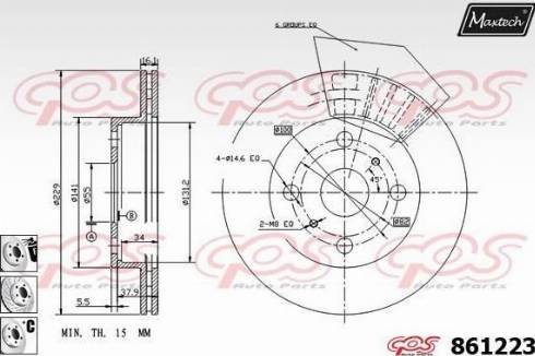 Maxtech 861223.6880 - Disque de frein cwaw.fr