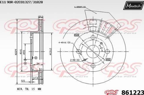 Maxtech 861223.0000 - Disque de frein cwaw.fr