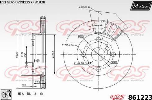 Maxtech 861223.0080 - Disque de frein cwaw.fr