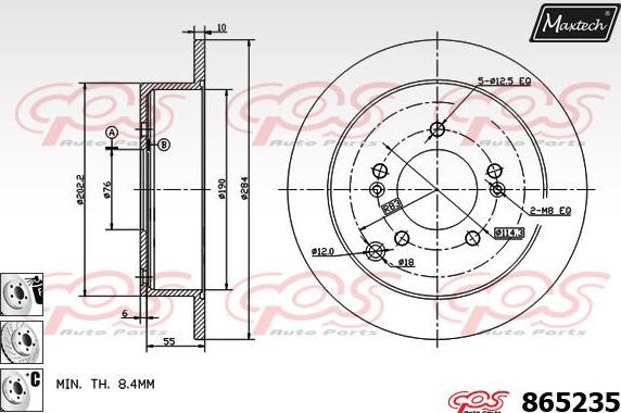 Maxtech 861223 - Disque de frein cwaw.fr